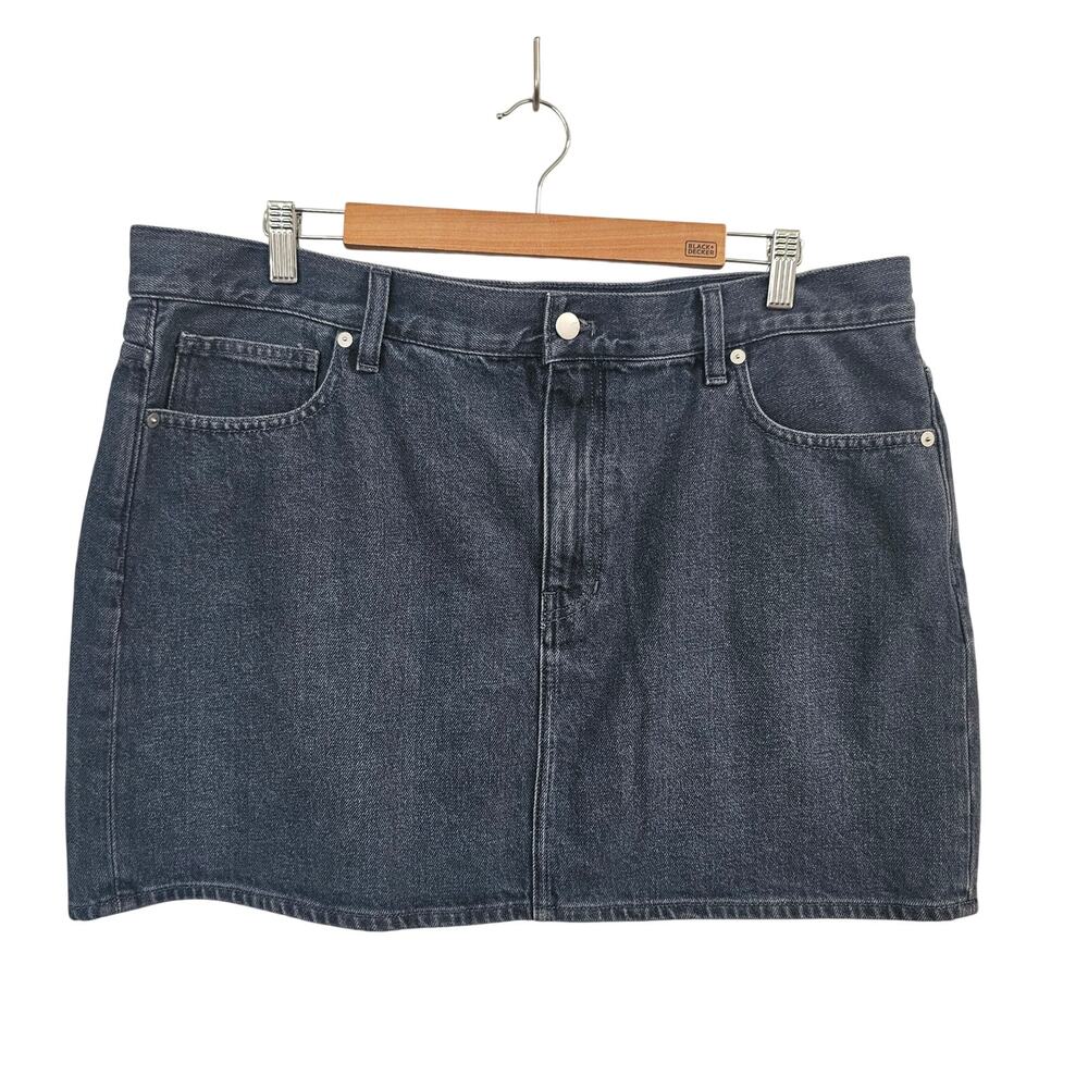 MADEWELL Denim Mini Skirt in Hodgeman Wash Size 32 NWT